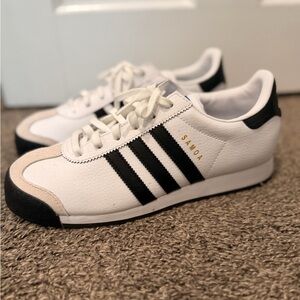 adidas White and Black Samoa Sneakers